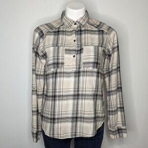 ✨3/$15 Hollister grey plaid button up S